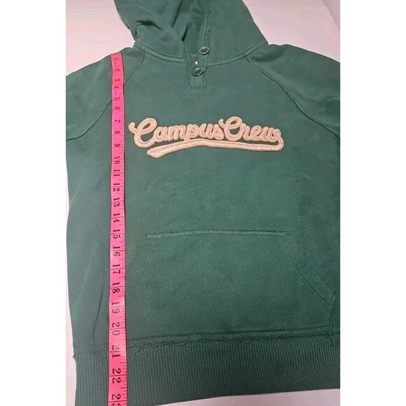 Campus Crew Unisex Green Graphic Print Sweatshirt Hoodie - Small - Picture 10 of 10
